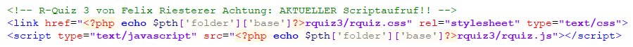 Scriptaufruf rquiz 3